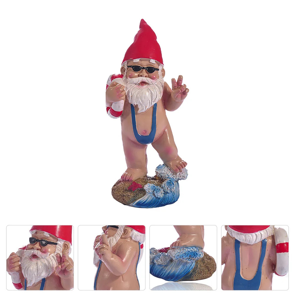 Dining Table Bikini Dwarf Outdoor Christmas Decoration Resin Interesting Garden