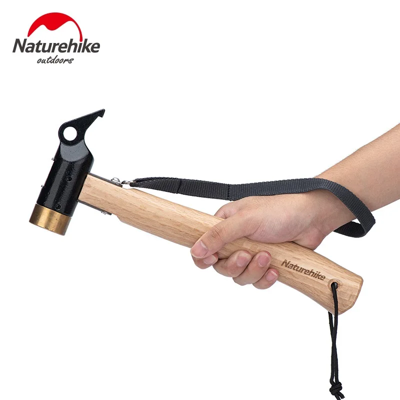 Naturehike-Camping Copper Hammer, Outdoor Tent, Lightweight Nail Hammer, Nail Extractor