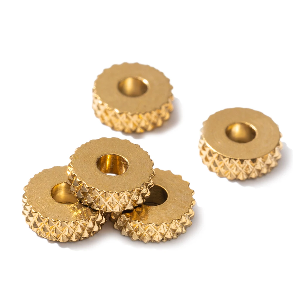 20Pcs/Lot Stainless Steel Texture Flat Beads Spacer Beads For DIY Bracelets Necklace Jewelry Making Supplies Finding Accessories