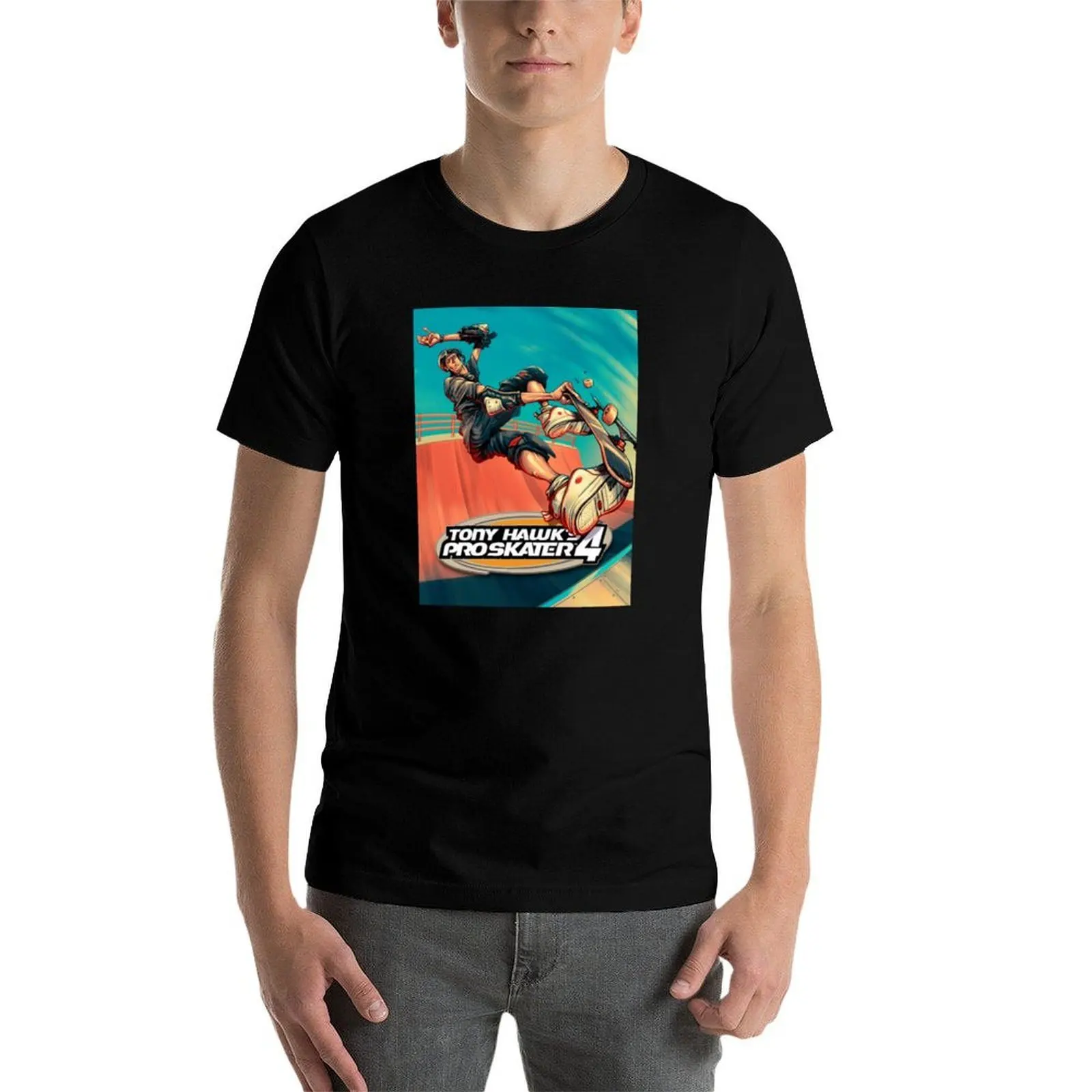 TONY HAWK T-Shirt Art Pattern Printed Casual Top - view 3