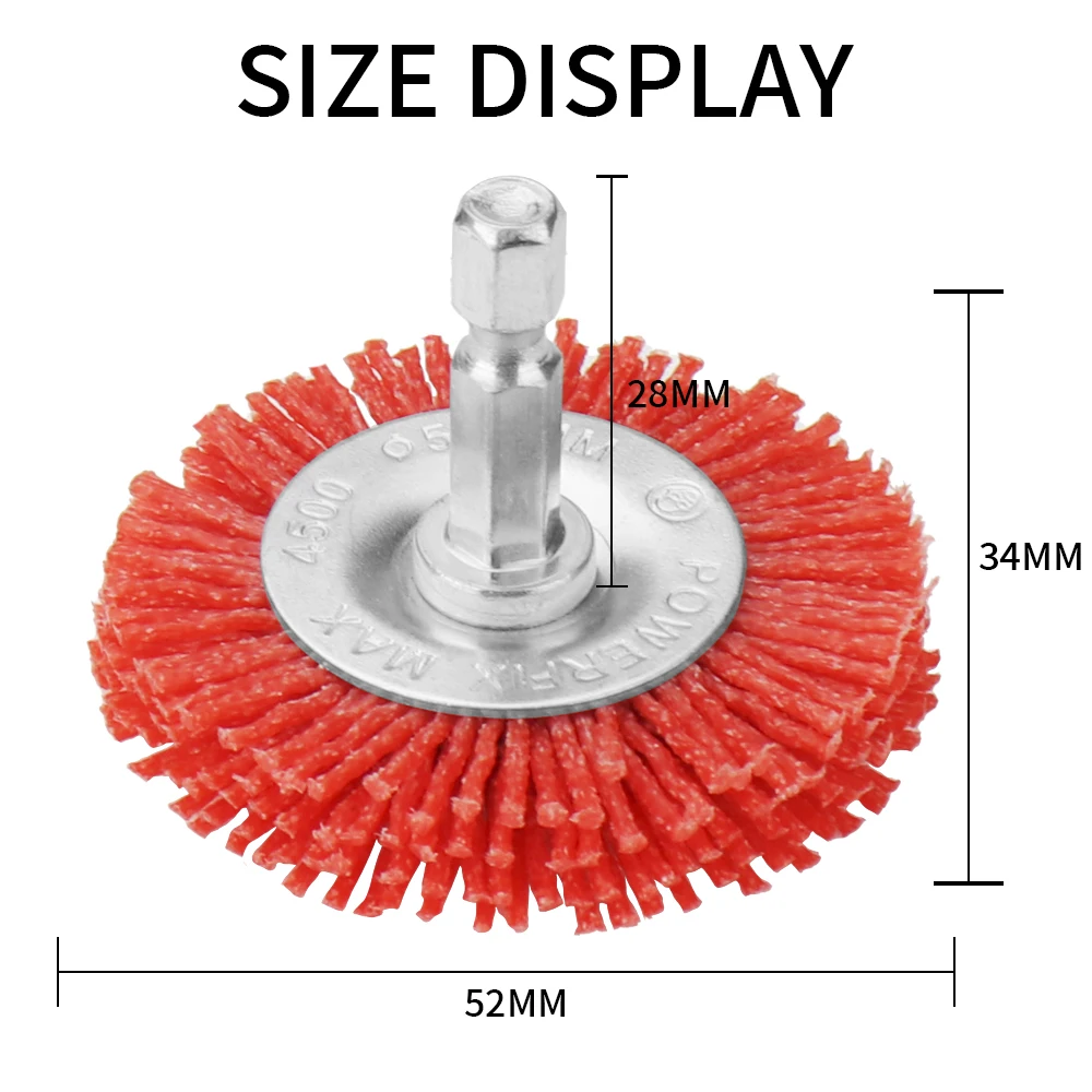 Nylonowe płaska szczoteczka ścierne do wiertarki obrotowe narzędzie do polerowania drewna szczotki do szlifowania kątowego 50/75/100mm