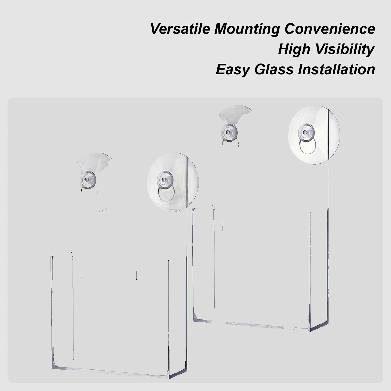 Brochure Holder Wall Mount 2 Pieces Suction Cup Document Storage Wall Mount Literature Holder For Booklets Flyers Office Hotel