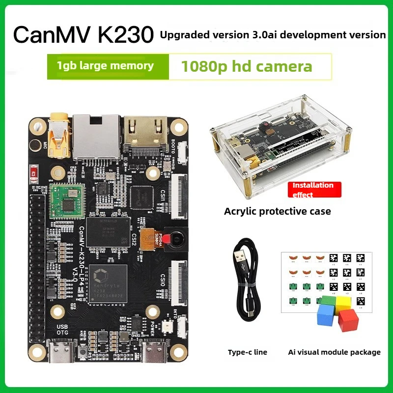 NONE CanMV K230 Entwicklungsboard, visuelles Erkennungsmodul, Kamera AI Rapid Development Board Künstliche Intelligenz 6