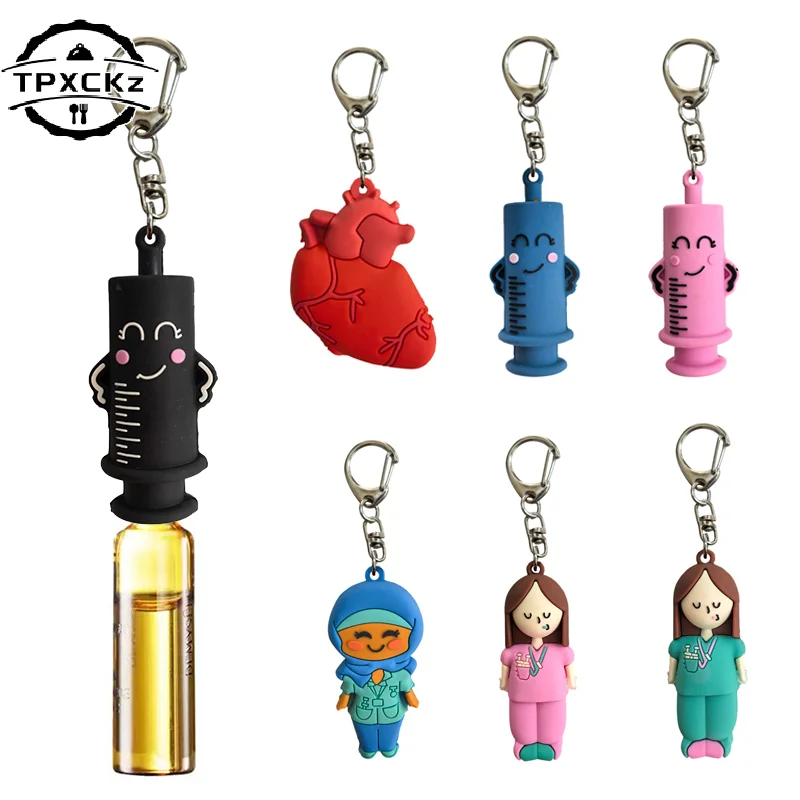 1 Buah Pembuka Botol Ampul Gantungan Kunci Berbentuk Jarum Suntik Alat Pemotong Karet Pembuka Botol Obat Untuk Perawat dan Dokter di Rumah