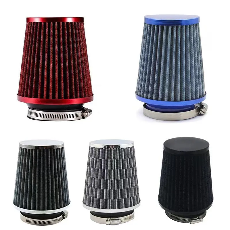 76MM High Flow Cold Cone Air Intake Filter  3'' Universal Car Air Filter Modification for Racing Sport Car