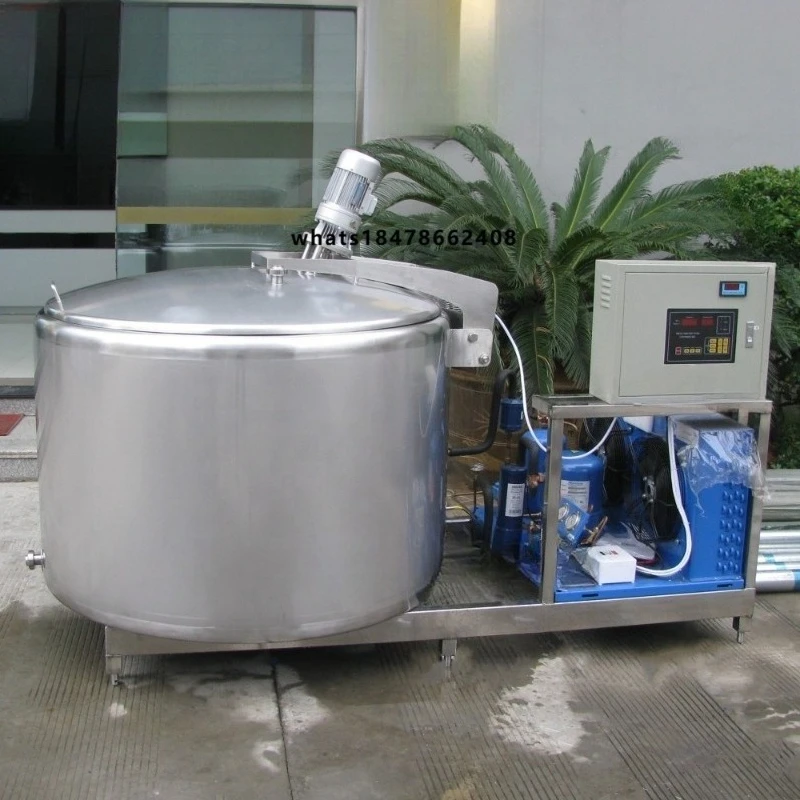 500 Liter Automatic Vertical Small Dairy Storage Tank Milk Cooling Tank With Agitator