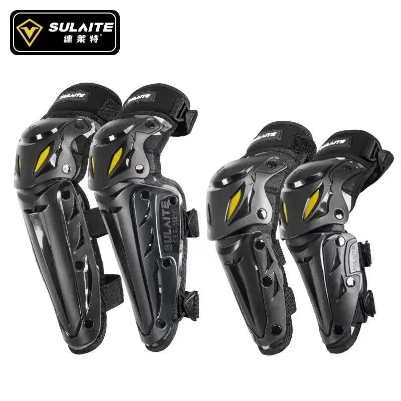 

A pair of motorcycle knee pads and elbow pads. Elbow guards for cycling, MTB for cross-country races