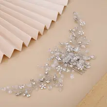 Vintage Rose Gold Silver Wedding Hair Accessories #3