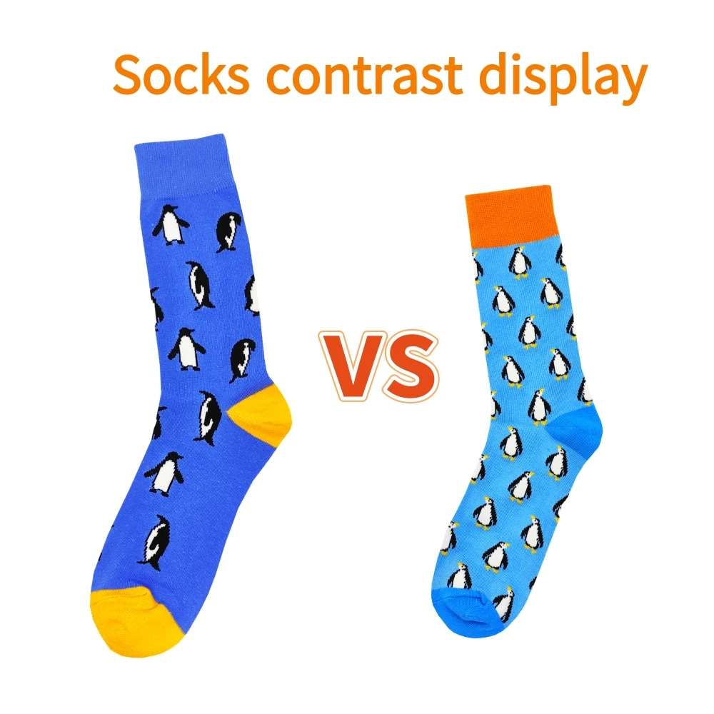 Fashion Casual Women and Mens Socks Art Van Gogh Stripe Harajuku Fruit Animal Sloth Beer Funny Socks Dress Cotton Socks Men