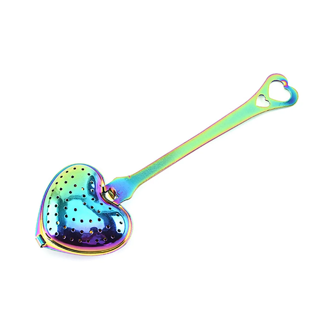 

2 шт., милый дизайн со звездой в форме сердца, фильтр для заварки листового чая, безопасный, легко чистится, мелкая сетка, дуршлаг для чая