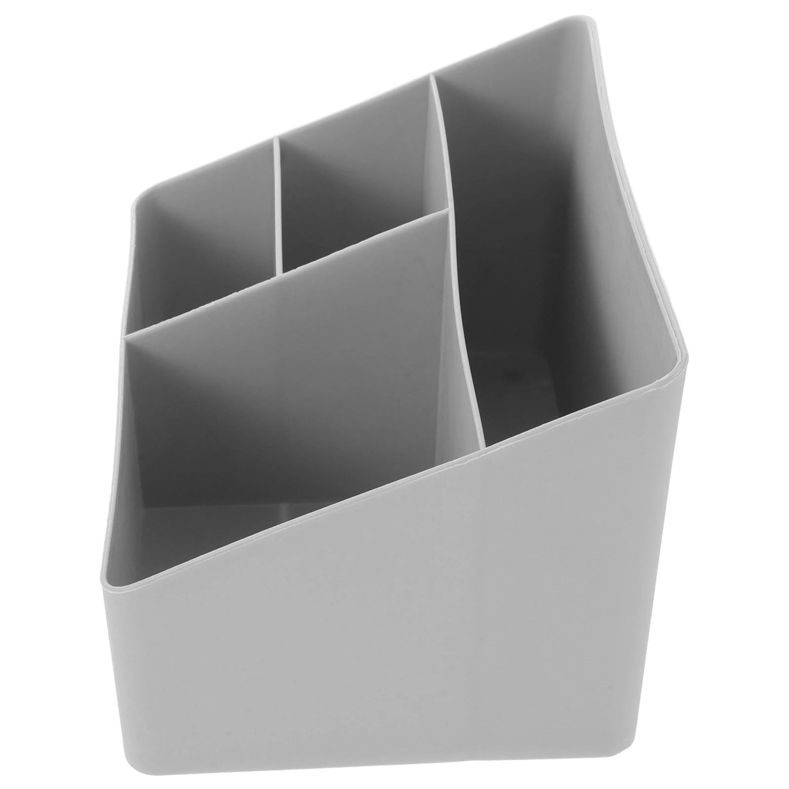 

Tea Bag Coffee Organizer 4-Compartment Plastic Storage Box for Kitchen Countertop Gray Coffee Pod Holder Condiment Organizer Tea