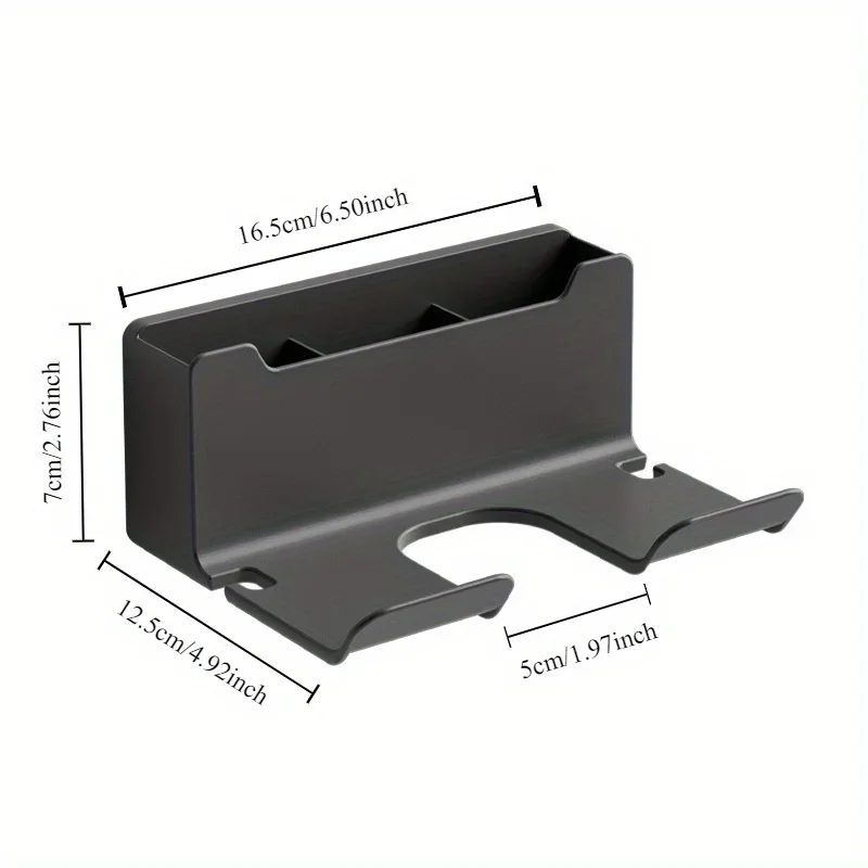 1pc Hair dryer bracket plastic wall mounted bracket hair dryer storage box bathroom hair dryer bracket tooth brush holder