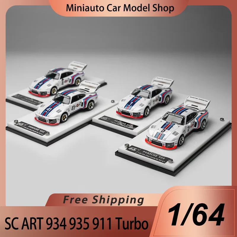 

New In Stock Sc Art 1:64 Porsche 934 935 911 Turbo Alloy Miniature Diecast Model Porsche Martini Version Racing Car Toy Kid Gift