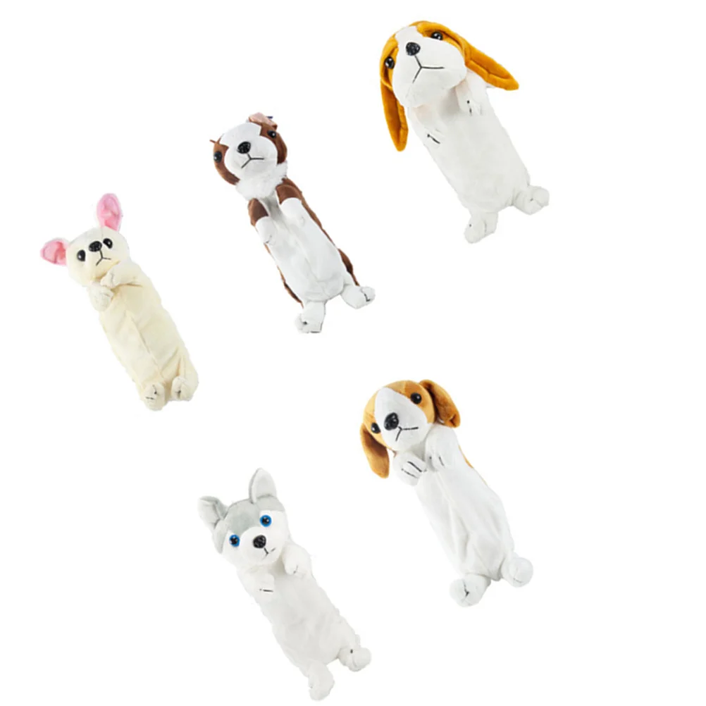 

Plush Dog Pencil Case for Girls Stationery Pouch Bag Cases Kids Student Toiletry Bags