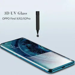 JGKK UV Glass Full Glue Cover Screen Protector for OPPO Find X5 X2 X3 Pro X2 X3 Neo X3Neo x5pro Curved Tempered Glass For Find X