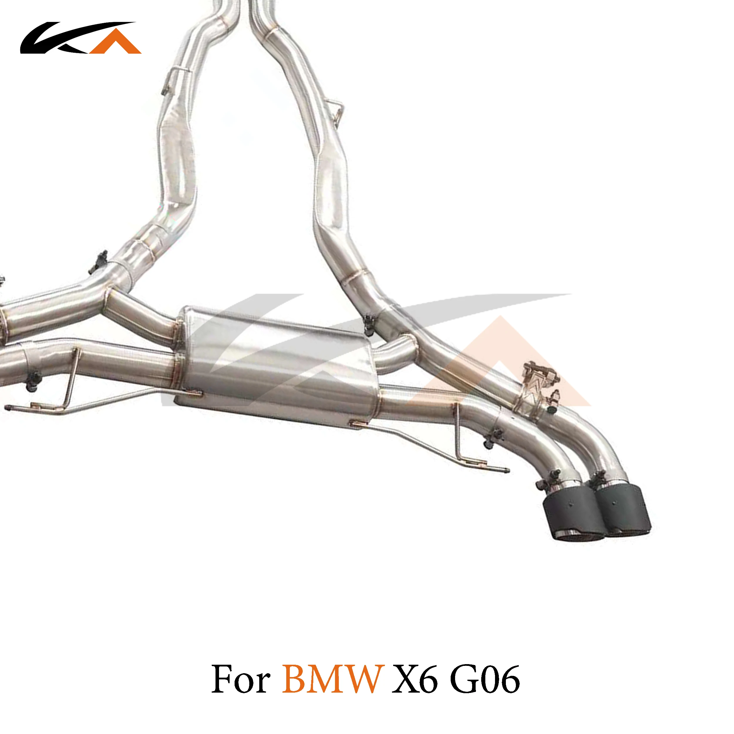 KA Tuning exhaust system parts stainless catback for BMW X5 X6 G06 4.4T rear section performance muffler valve