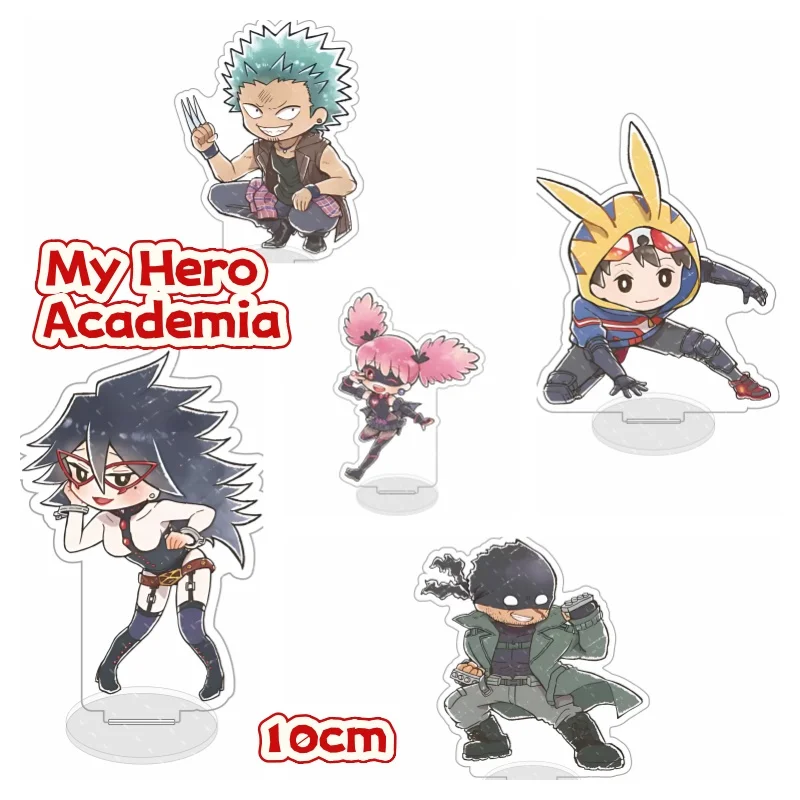 10cm Anime Cosplay Stand Acrylic Figure Midoriya Izuku Todoroki Shoto Model Desk Decor Fans Collection Prop Gift