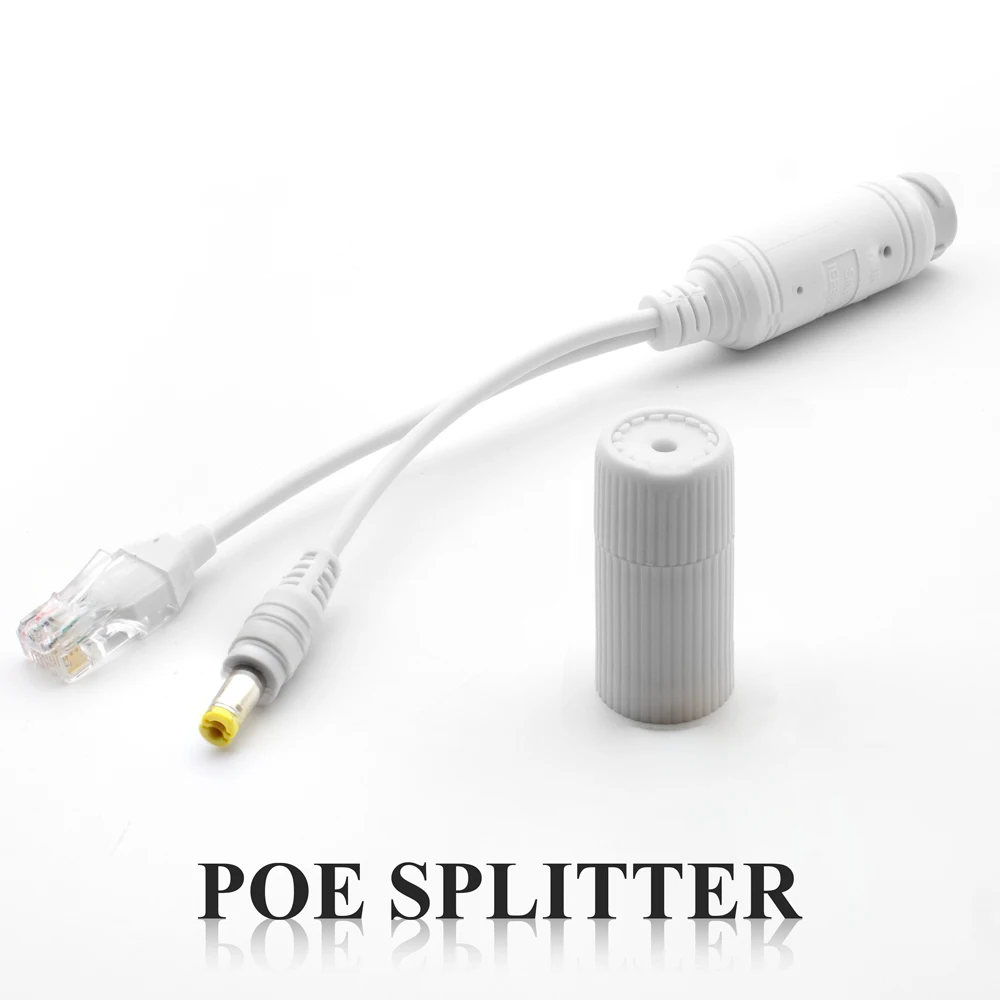 Imagem -04 - Wgwk-impermeável Poe Splitter Cabo Adaptador Ethernet Alimentação para Vigilância Câmera ip Atualizado Saída 12v Ieee802.3af 48v Novo