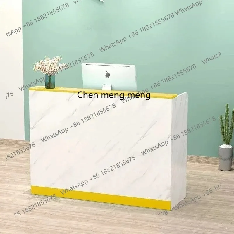 X  Reception desk, beauty salon checkout page Shop Small paint simple modern counter