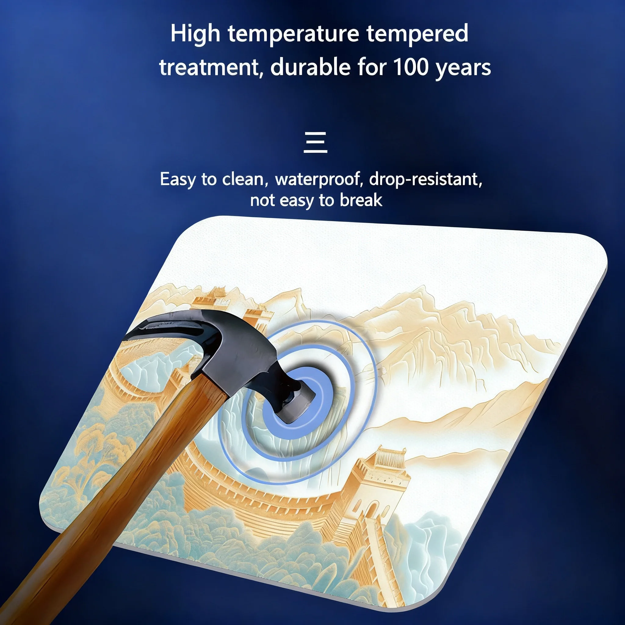 

Snow Mountain Scenery Tempered Glass Gaming Mouse Pad Frosted Surface Tempered Glass Mouse E-Sports FPS Game Glass Mouse Pad