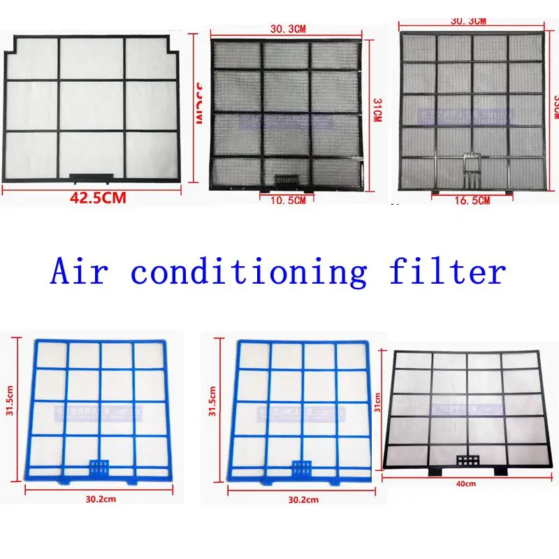 Air conditioning filter parts from various brands, dust screen components suitable for Panasonic/Mitsubishi/Hitachi