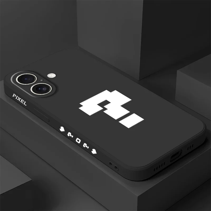 

Pixel Question Phone Case For iPhone 16 16e 15 14 13 12 11 X XR XS Plus Pro Max Mini Silicone Cover