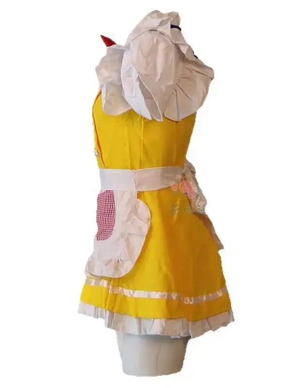 Sexy Cosplay Cameriera Carino Puro Desiderio Stile Lolita Cameriera Uniforme Vestito E Griglia Stampata Grembiule Nella Forma Di Un Gattino Affascinante ZQO6