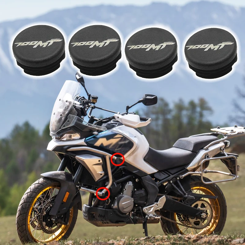 

4PCS For CFMOTO 700MT MT700 700 MT ADV Motorcycle Accessories Frame Hole Cover Caps Plug Decorative Frame End Caps