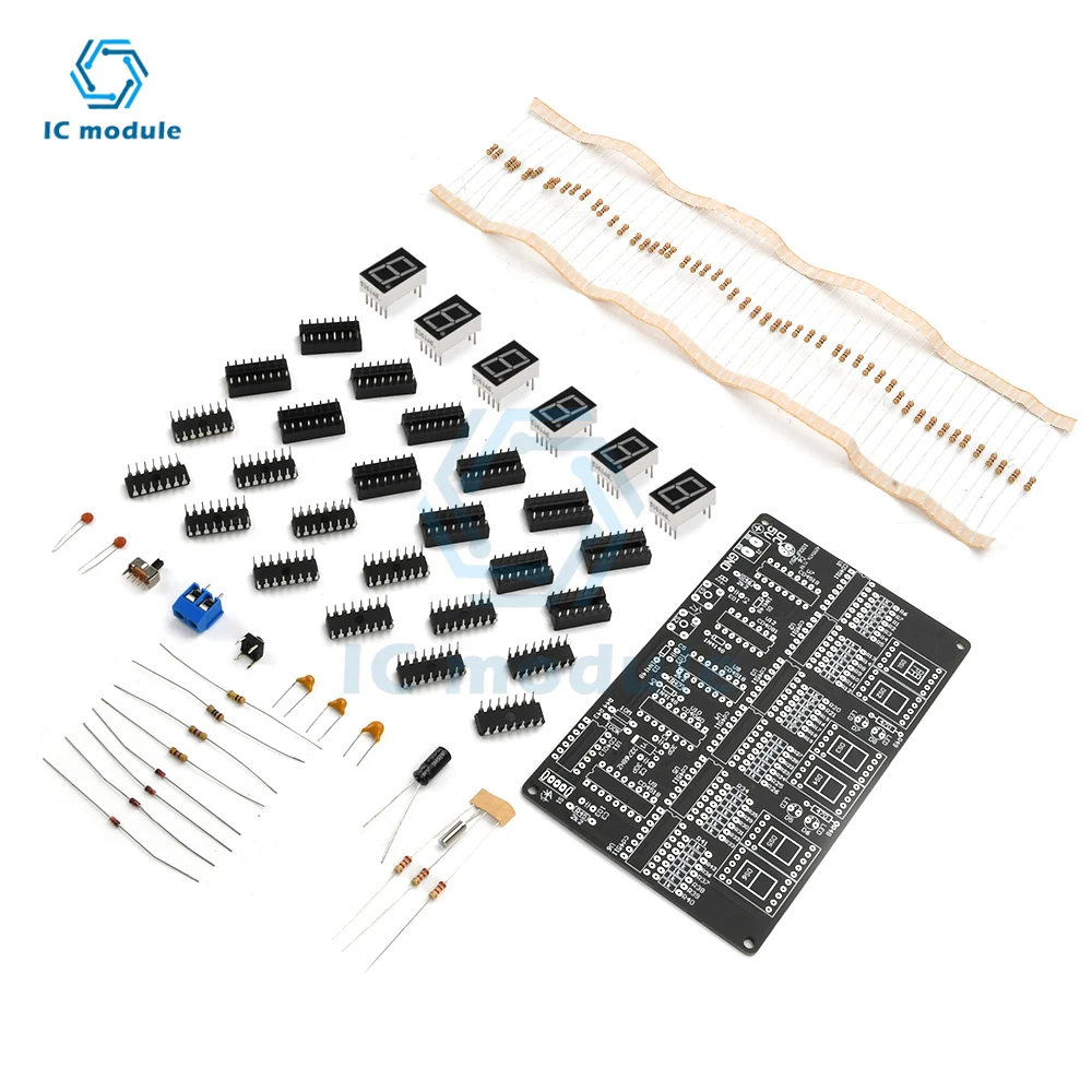 Imagem -02 - Auto Display Tempo Despertador Kit Faça Você Mesmo Solda Prática Kit para Estudantes e Diyers Dígitos Faça Você Mesmo Dc4.5v5.5v