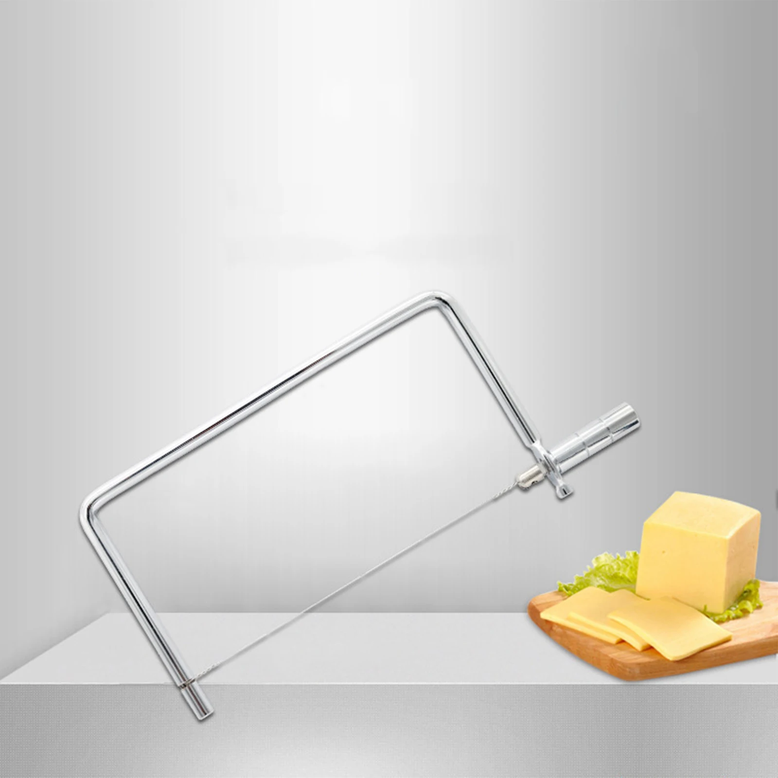Stainless Steel Cheese Slicer Cutter Cutting Serving to Clean Cheese Slicer Wire for Kitchen Cheese Board Wire Slicer Cutter