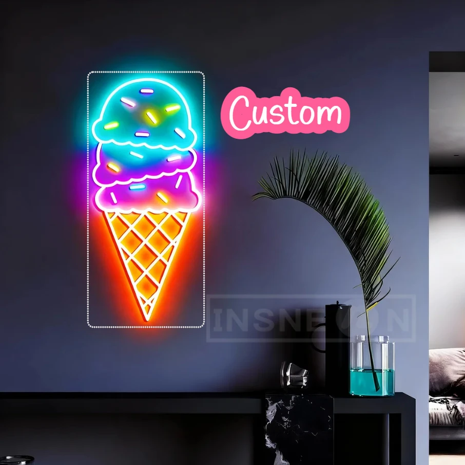 Custom UV Printing Neon Light Sign Business Picture Neon Signage Personalized Gifts Acrylic Print Led Logo Advertising Wall Deco