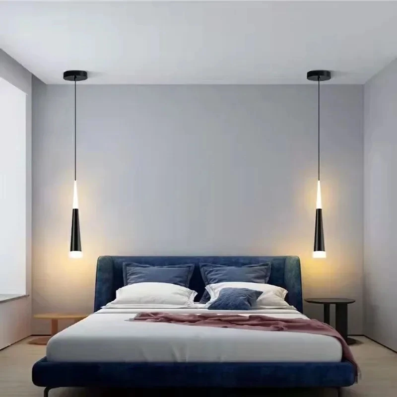 Modern Luxury Crystal Pendant Lamps Bedside Hanging Lighting for Living Room Kitchen Bedroom Ceiling Chandelier Home Decor
