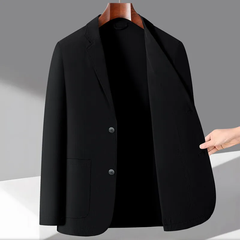 

Men's Solid Color Casual Trendy Simple Basic Loose Single-breasted Suit Blazers New Fashion Spring Summer Male Coats Clothes Top