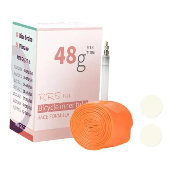 Fietsbinnenband met klep, anti-lekreparatie, lichtgewicht, schokbestendig, fietsreserveband met bandpatches vervangt voor rijden