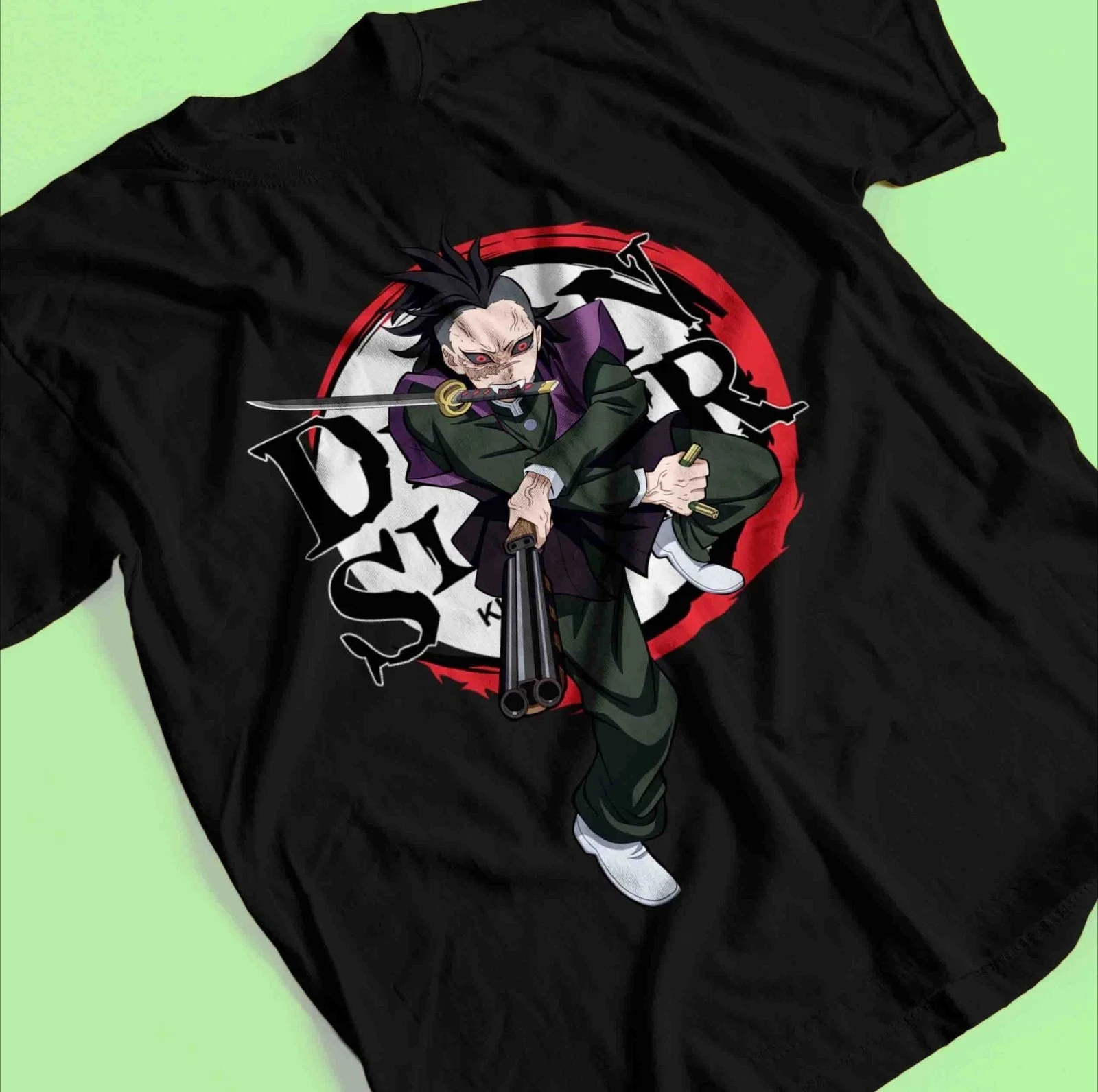 Sommer-Bestseller Demon Slayer Shirt Genya Shinazugawa T-Shirt Tanjiro T-Shirt Muzan Doma Sanemi Herren Kurzarm-T-Shirt