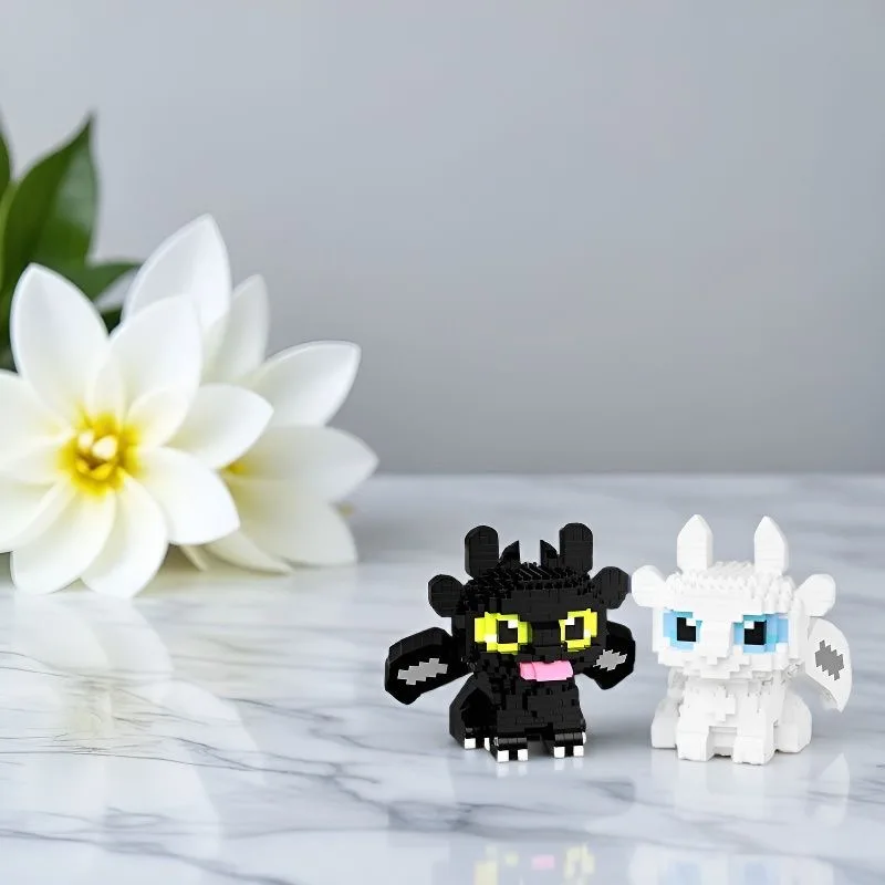 Blocchi di costruzione personalizzati Animali Giocattoli Drago dei cartoni animati Micro blocchi Action Figures Giocattoli di Halloween Regali Decorazioni Figurine