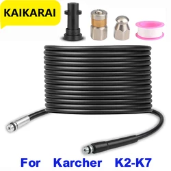 For Karcher K2 K3 K4 K5 K6 K7 Sewer Jetter Kit for Pressure Washer,, 1/4 Inch , Button Nose and Rotating Sewer Jetting Nozzle