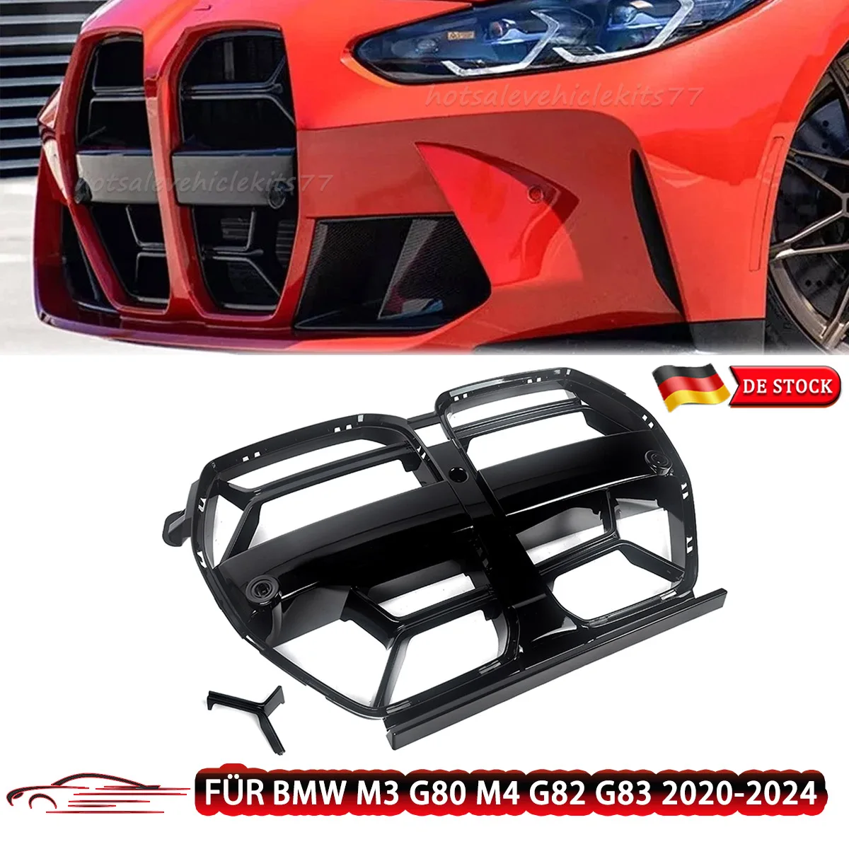 

Bumper Grille fit For BMW G80 M3 G82 G83 M4 2020 2021 2022 2023 Gloss Black CSL STYLE Front Kidney Grille ABS Accessories