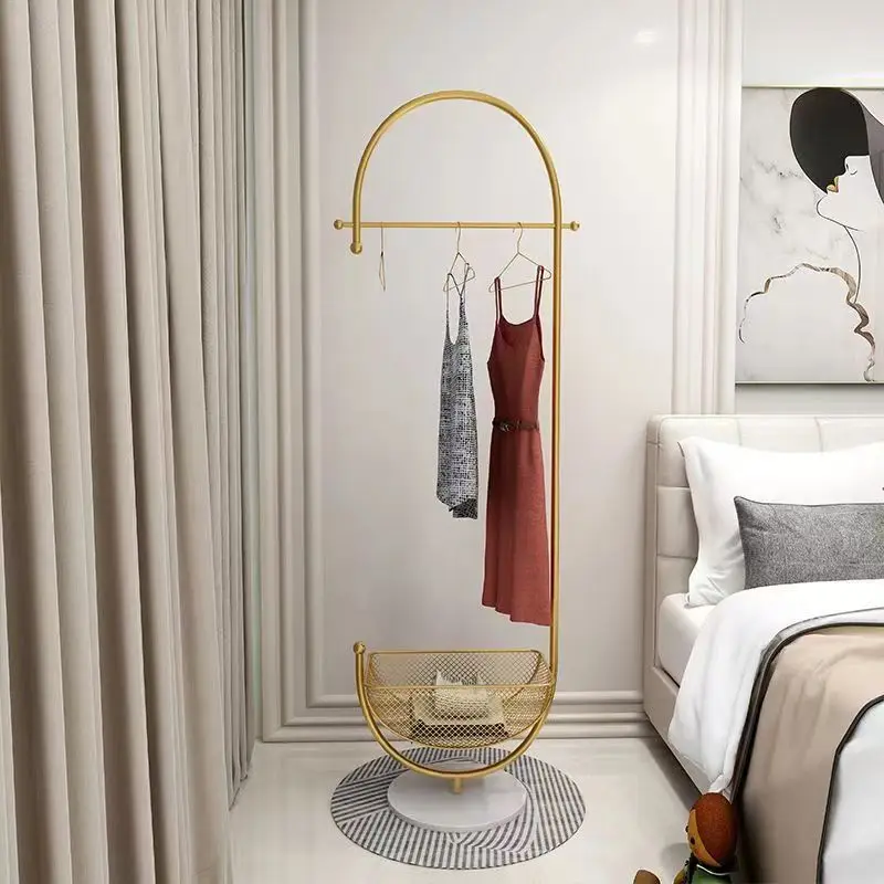 

Custom. Floor Hanger Coat Rack Bedroom and Household Living Room Vertical Clothes Rack Light Luxury Italian Internet Celebrity