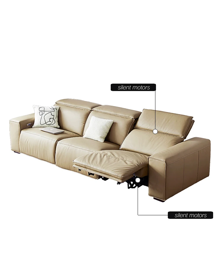 Genuine Leather Sofa Cama Theater Seats Double Electric Reclining Seat Convertible Sofa Big Sofas 3 Seater Leather Couch Salon