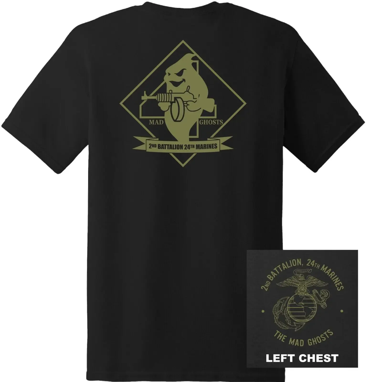 US Marine Corps 2nd Battalion 24th Marines Regiment T-Shirt New 100% Cotton O-Neck Short Sleeve Summer Casual Mens T-shirt