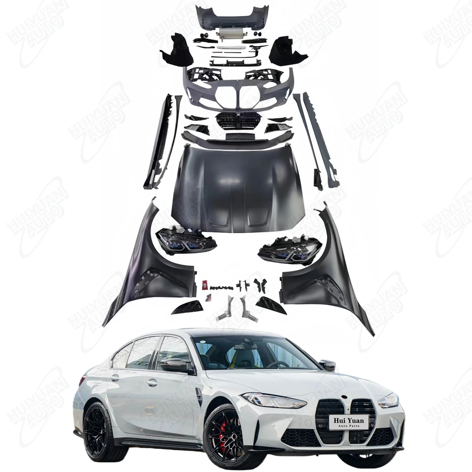 

Hot Selling for 3 Series 2012-2019 F30 F35 Upgrade to 2024 G20 M3 Body Kit Car Hood Bumper Headlight Taillight