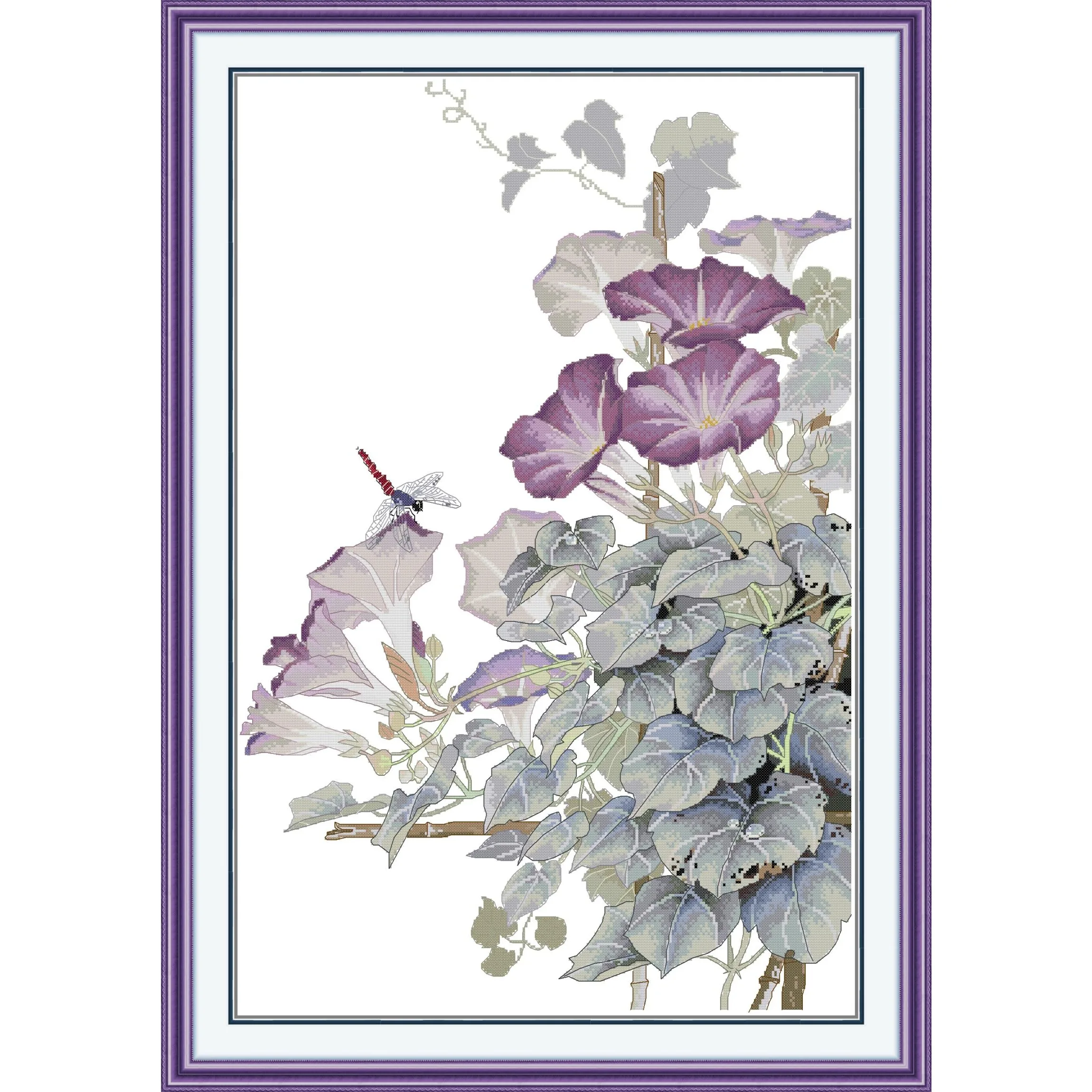 

Набор для вышивки крестом Joy Sunday с предварительной печатью, легкий узор, набор для вышивки ткани Аида, цветущие цветы