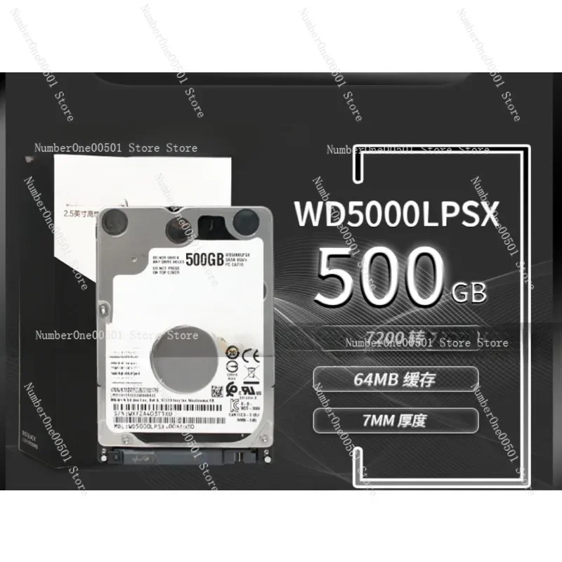

WD5000LPSX 500G от 7200 до 64M SATA3 жесткий диск для ноутбука, черный диск