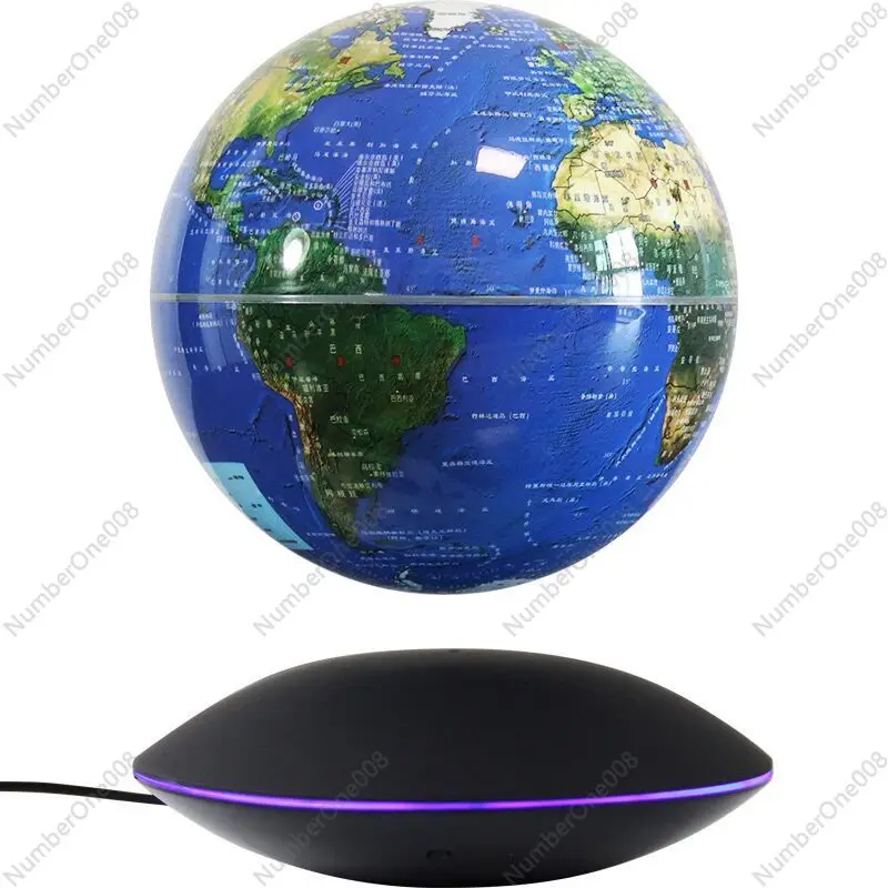 

6 Inch Magnetic Levitation Globe with LED Light, Auto-Rotation Office Decor Gift, Creative Scientific Art Craft Desk Ornament