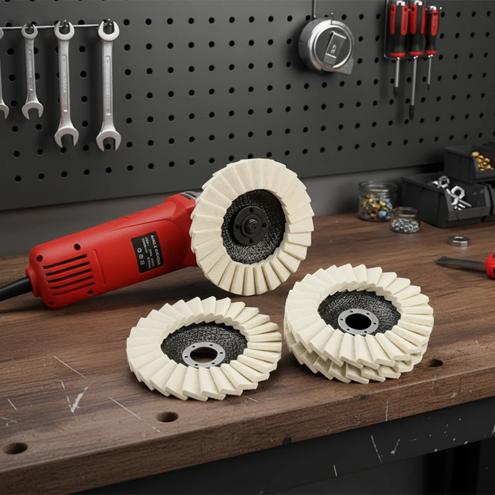 

Шерстяная полировальная подушечка, фетровые полировальные диски, насадка для угловой шлифовальной машины для полировки нержавеющей стали, алюминия для различных поверхностей