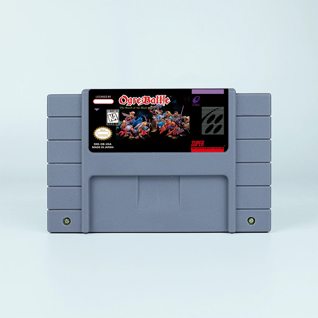 بطاقة لعبة Ogre bttle RPG لـ SNES ، EUR PAL ، USA NTSC ، وحدات تحكم في الألعاب 16 بت مع صندوق البيع بالتجزئة ، خرطوشة ألعاب الفيديو