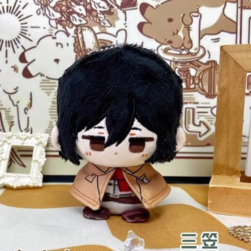 Pendentif en peluche Amine attaque sur Titans, 12cm, mignon Mini Eren Mikasa, porte-clés Kawaii Levi Hanji, sac à dos en peluche, cadeaux