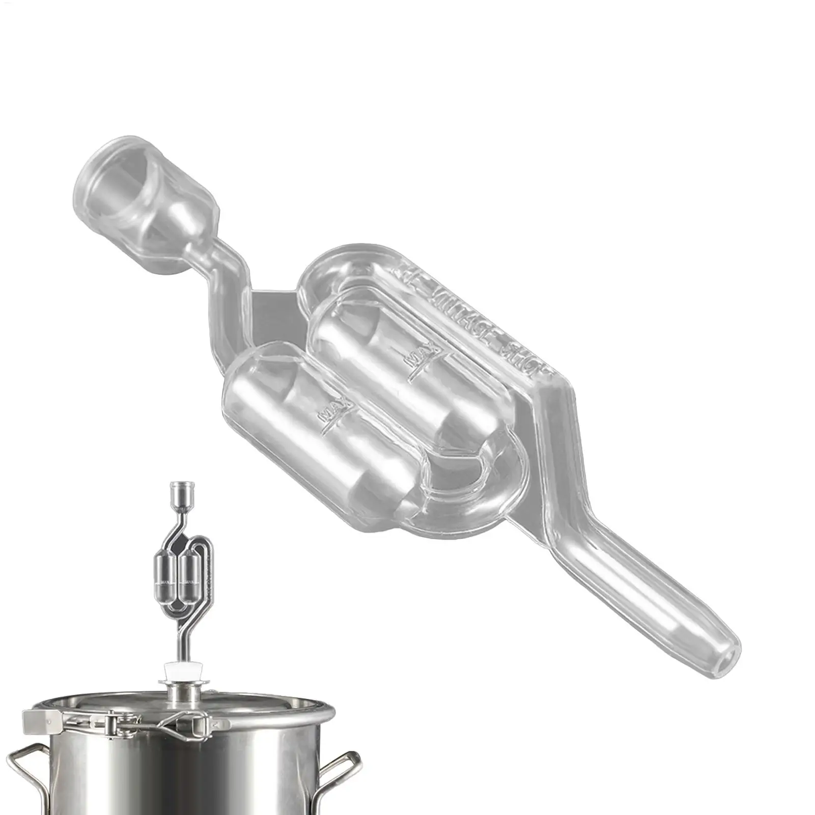S-Shape Airlock for Fermenting Food Grade Bubble Airlock for Wine Making Beer Brewing Pickles Transparent Homebrew Equipment
