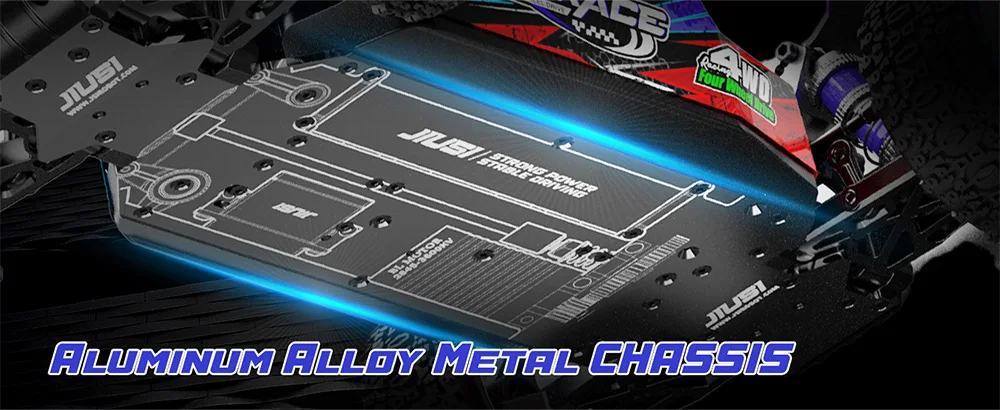 JIUSI WB12 PRO brushless RC buggy with 4WD drivetrain details